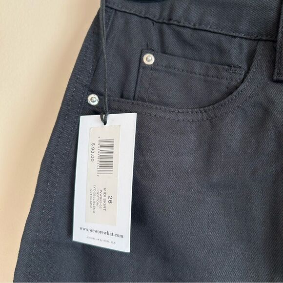 WeWoreWhat midi skirt women’s size 26 black - Picture 6 of 6